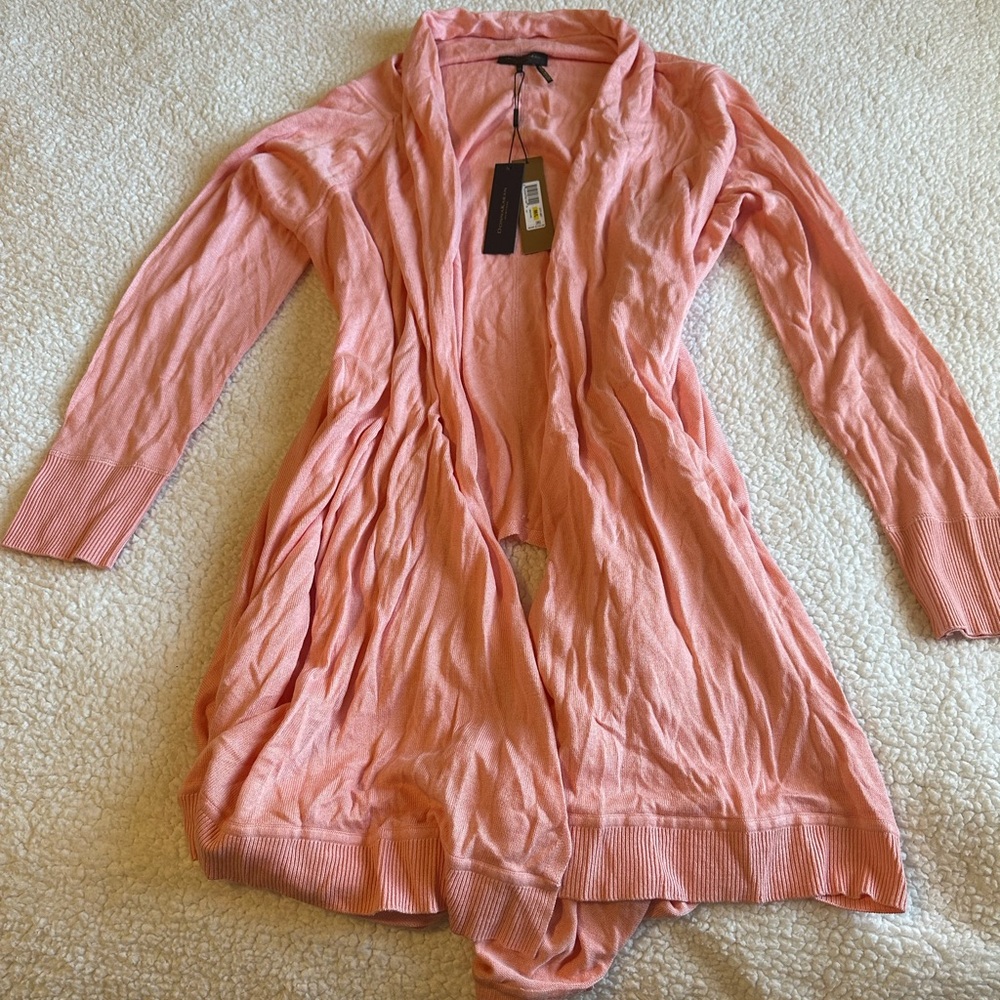 Donna Karan Peach Cardigan